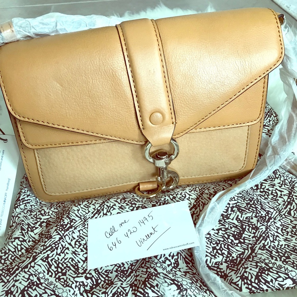 Rebecca Minkoff Hudson Moto Mini Bag Tan NWT